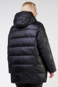 Оптом Куртка зимняя женская стеганная черного цвета 85-951_701Ch в Екатеринбурге, фото 4