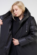 Оптом Куртка зимняя женская стеганная черного цвета 85-951_701Ch в  Красноярске, фото 7