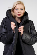 Оптом Куртка зимняя женская стеганная черного цвета 85-951_701Ch в Новосибирске, фото 8