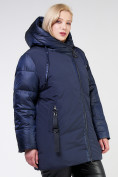 Оптом Куртка зимняя женская стеганная темно-синего цвета 85-951_16TS в Санкт-Петербурге, фото 4