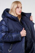 Оптом Куртка зимняя женская стеганная темно-синего цвета 85-951_16TS, фото 9