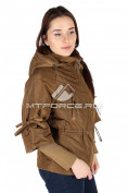 Оптом Куртка женская весна каричневого цвета 8501K, фото 3