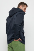 Оптом Куртка спортивная мужская с капюшоном темно-синего цвета 8596TS в Казани, фото 11