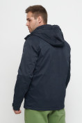 Оптом Куртка спортивная мужская с капюшоном темно-синего цвета 8596TS в Казани, фото 18