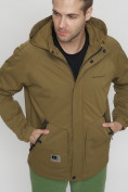 Оптом Куртка спортивная мужская с капюшоном бежевого цвета 8598B в Казани, фото 10