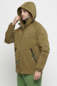 Оптом Куртка спортивная мужская с капюшоном бежевого цвета 8598B в Казани, фото 20