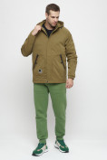 Оптом Куртка спортивная мужская с капюшоном бежевого цвета 8598B в Казани, фото 4