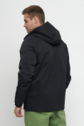 Оптом Куртка спортивная мужская с капюшоном черного цвета 8598Ch в Казани, фото 18