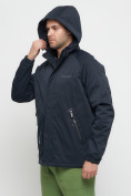 Оптом Куртка спортивная мужская с капюшоном темно-синего цвета 8598TS в Казани, фото 21