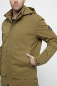 Оптом Куртка спортивная мужская с капюшоном бежевого цвета 8599B в Екатеринбурге, фото 13