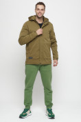 Оптом Куртка спортивная мужская с капюшоном бежевого цвета 8599B в Екатеринбурге, фото 3