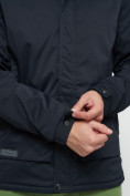 Оптом Куртка спортивная мужская с капюшоном темно-синего цвета 8599TS в Казани, фото 14