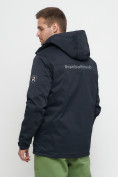 Оптом Куртка спортивная мужская с капюшоном темно-синего цвета 8599TS в Казани, фото 15
