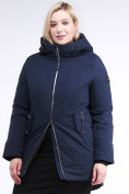Оптом Куртка зимняя женская классическая темно-синего цвета 86-801_16TS в Омске, фото 3