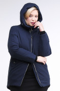 Оптом Куртка зимняя женская классическая темно-синего цвета 86-801_16TS в Перми, фото 5