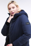 Оптом Куртка зимняя женская классическая темно-синего цвета 86-801_16TS в  Красноярске, фото 7