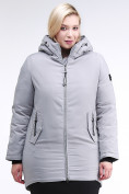 Оптом Куртка зимняя женская классическая серого цвета 86-801_20Sr, фото 2