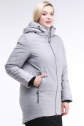 Оптом Куртка зимняя женская классическая серого цвета 86-801_20Sr в Новосибирске, фото 3