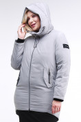 Оптом Куртка зимняя женская классическая серого цвета 86-801_20Sr в Омске, фото 5