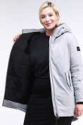 Оптом Куртка зимняя женская классическая серого цвета 86-801_20Sr, фото 7
