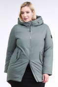 Оптом Куртка зимняя женская классическая цвета хаки 86-801_7Kh в Перми, фото 3