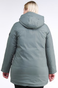 Оптом Куртка зимняя женская классическая цвета хаки 86-801_7Kh, фото 5