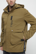 Оптом Куртка спортивная мужская с капюшоном бежевого цвета 8600B в Казани, фото 10