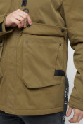 Оптом Куртка спортивная мужская с капюшоном бежевого цвета 8600B в Казани, фото 11