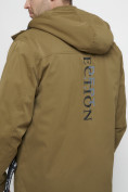 Оптом Куртка спортивная мужская с капюшоном бежевого цвета 8600B в Екатеринбурге, фото 13