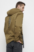 Оптом Куртка спортивная мужская с капюшоном бежевого цвета 8600B в Екатеринбурге, фото 9