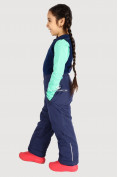 Оптом Брюки горнолыжные подростковые для девочки темно-синего цвета 8736TS в Самаре, фото 4