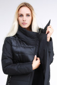 Оптом Куртка зимняя женская молодежная стеганная черного цвета 870_01Ch в Сочи, фото 7