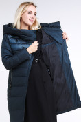 Оптом Куртка зимняя женская молодежная стеганная темно-зеленого цвета 870_03TZ, фото 2
