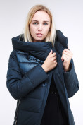 Оптом Куртка зимняя женская молодежная стеганная темно-зеленого цвета 870_03TZ в Санкт-Петербурге, фото 7
