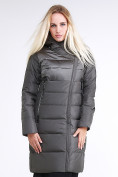 Оптом Куртка зимняя женская молодежная стеганная светло-серого цвета 870_05SS в Омске, фото 2