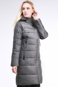 Оптом Куртка зимняя женская молодежная стеганная светло-серого цвета 870_05SS, фото 3