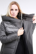 Оптом Куртка зимняя женская молодежная стеганная светло-серого цвета 870_05SS в Перми, фото 6