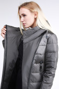 Оптом Куртка зимняя женская молодежная стеганная светло-серого цвета 870_05SS, фото 7