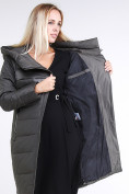 Оптом Куртка зимняя женская молодежная стеганная светло-серого цвета 870_05SS в Перми, фото 8