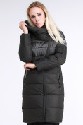 Оптом Куртка зимняя женская молодежная стеганная темно-серого цвета 870_13TC, фото 3