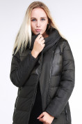 Оптом Куртка зимняя женская молодежная стеганная темно-серого цвета 870_13TC, фото 7