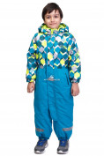 Оптом Комбинезон горнолыжный детский бирюзового цвета 8702Br в Самаре, фото 2