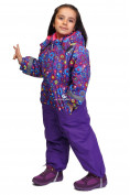 Оптом Комбинезон горнолыжный детский фиолетового цвета 8704F в Казани, фото 4