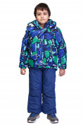 Оптом Костюм горнолыжный для мальчика синего цвета 8713S в Сочи, фото 2