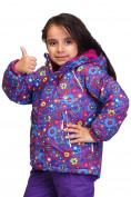 Оптом Костюм горнолыжный для девочки фиолетового цвета 8714F в Самаре, фото 3