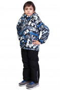Оптом Костюм горнолыжный для мальчика синего цвета 8717S в Сочи, фото 4