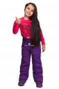Оптом Костюм горнолыжный для девочки фиолетового цвета 8719F, фото 6