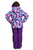 Оптом Костюм горнолыжный для девочки фиолетового цвета 8719F, фото 4