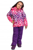 Оптом Костюм горнолыжный для девочки фиолетового цвета 8726F, фото 2