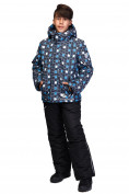 Оптом Костюм горнолыжный для мальчика синего цвета 8731S в Казани, фото 3